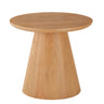 Dark Coffee Pine Wood Pedestal Base Round Coffee Table Image - 6