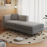 Dark Gray Medium Modern Fabric Reclining Lounge Sofa Image - 16