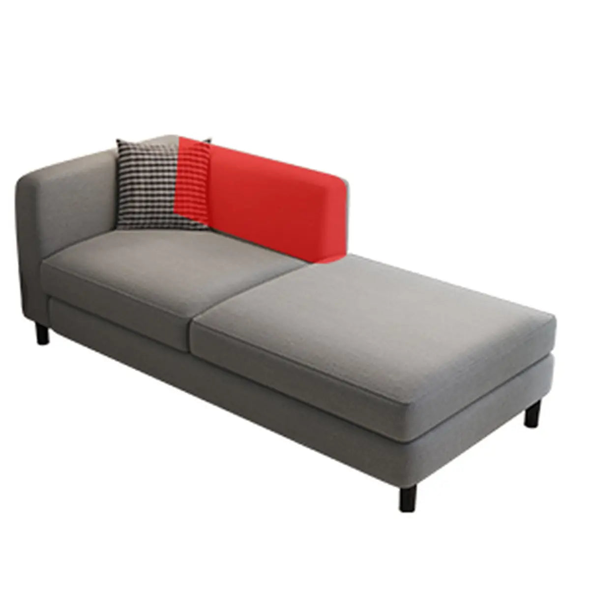 Dark Gray Medium Modern Fabric Reclining Lounge Sofa Image - 3