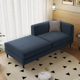 Dark Gray Medium Modern Fabric Reclining Lounge Sofa Image - 4