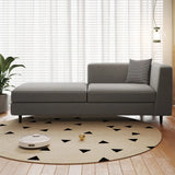 Dark Gray Medium Modern Fabric Reclining Lounge Sofa Image - 8