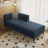 Dark Gray Medium Modern Fabric Reclining Lounge Sofa Image - 9