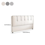 Dark Gray Rectangular Upholstered Headboard with Legs #size