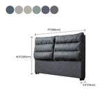 Dark Gray Rectangular Upholstered Wingback Headboard Image - 16