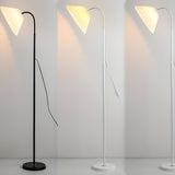 Dark Pleated Shade Metal Modern LED Floor Lamp Image - 14