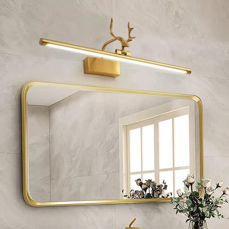 Decorative Antler Design Gold LED Vanity Light Image - 1