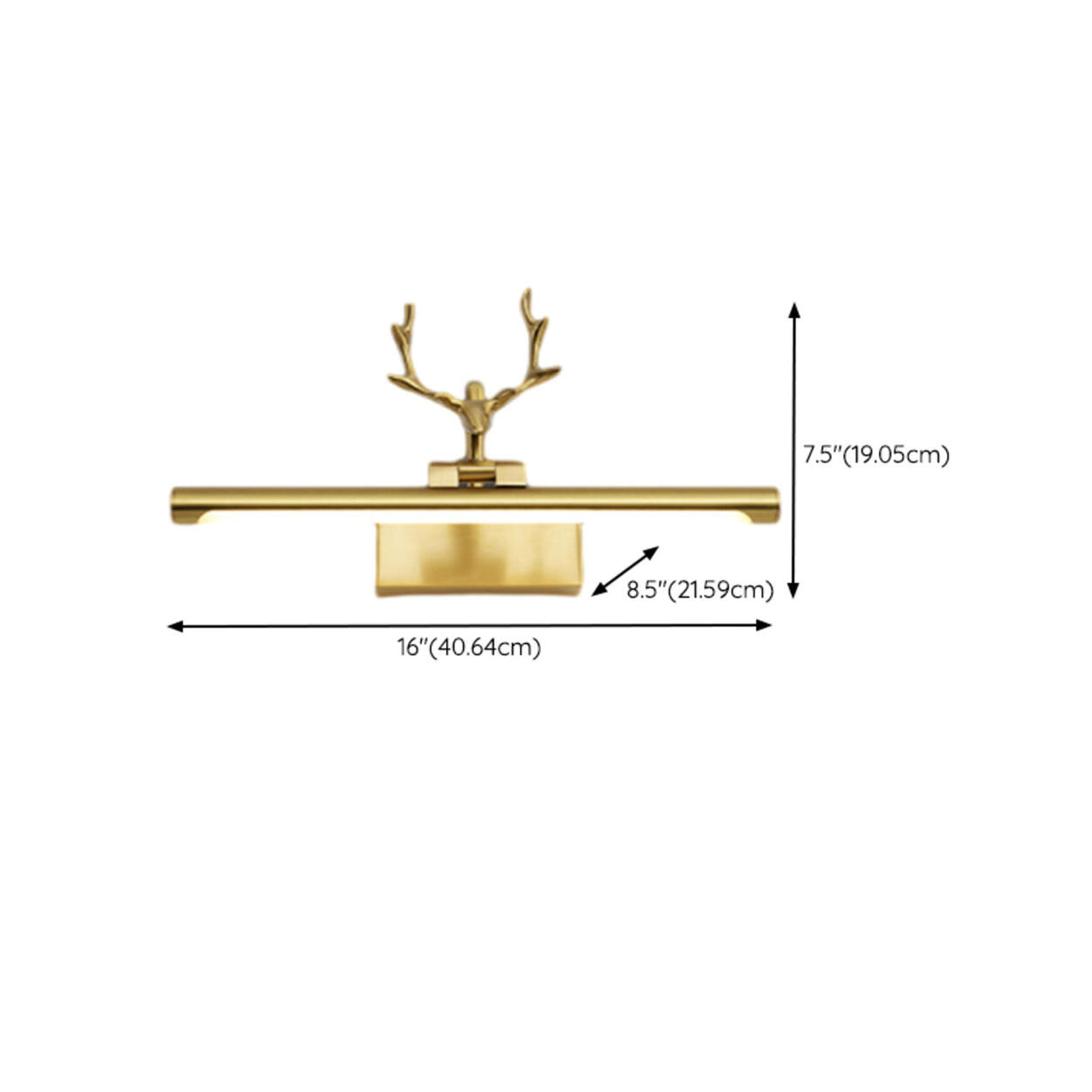 Decorative Antler Design Gold LED Vanity Light 