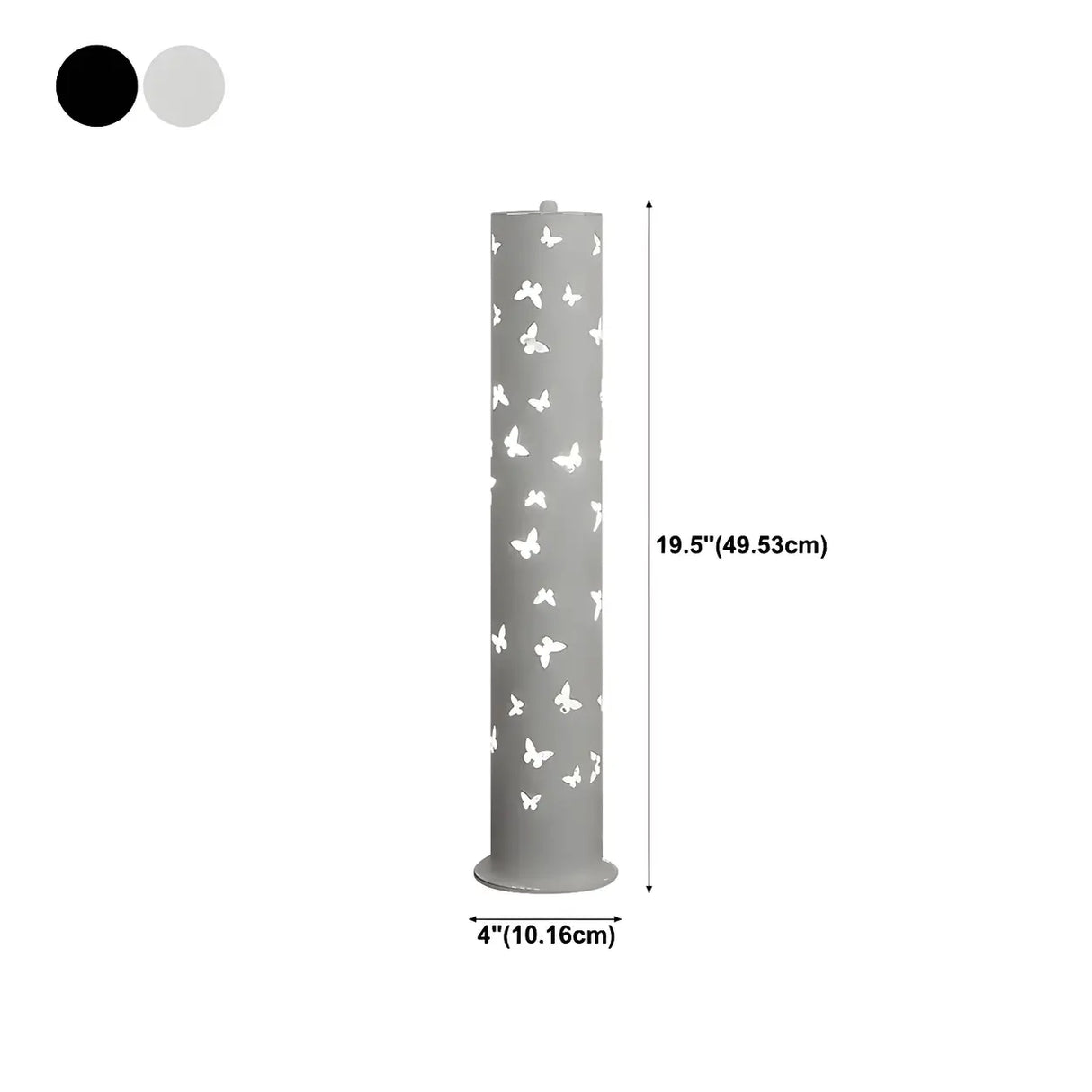 Decorative Butterfly Pattern Cylinder Metal Floor Lamp 