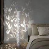 Decorative Butterfly Pattern Cylinder Metal Floor Lamp Image - 3