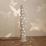 Decorative Butterfly Pattern Cylinder Metal Floor Lamp Image - 4