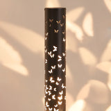 Decorative Butterfly Pattern Cylinder Metal Floor Lamp Image - 8