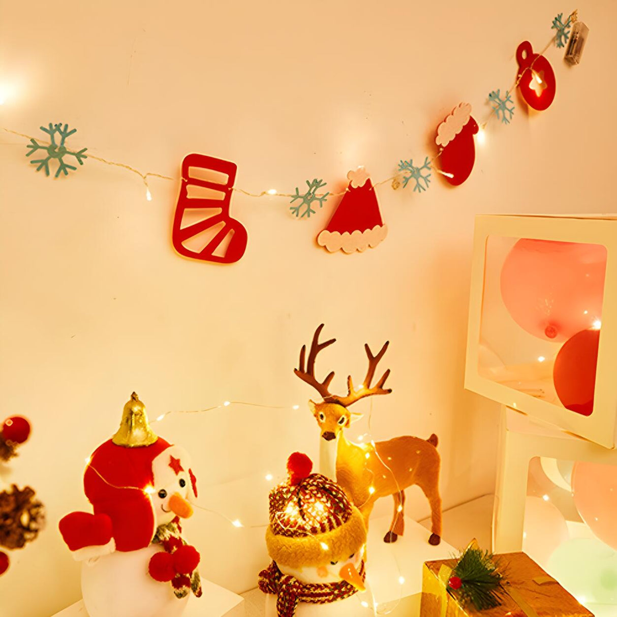 Decorative Christmas Ornaments LED String Light Set Image - 4