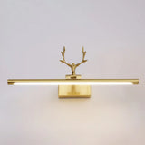 Decorative Gold Antlers Metal Bathroom Vanity Light Image - 11