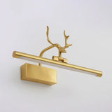 Decorative Gold Antlers Metal Bathroom Vanity Light Image - 12