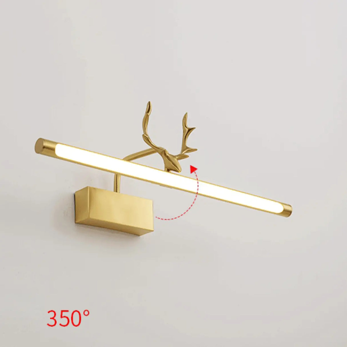 Decorative Gold Antlers Metal Bathroom Vanity Light Image - 14