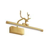 Decorative Gold Antlers Metal Bathroom Vanity Light Image - 5