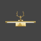 Decorative Gold Antlers Metal Bathroom Vanity Light Image - 6