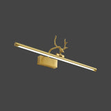 Decorative Gold Antlers Metal Bathroom Vanity Light Image - 7