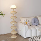 Decorative Green Dome Column Metal LED Floor Lamp Image - 3