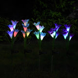 Decorative Plastic Lily Bouquet LED Landscape Lighting Image - 1