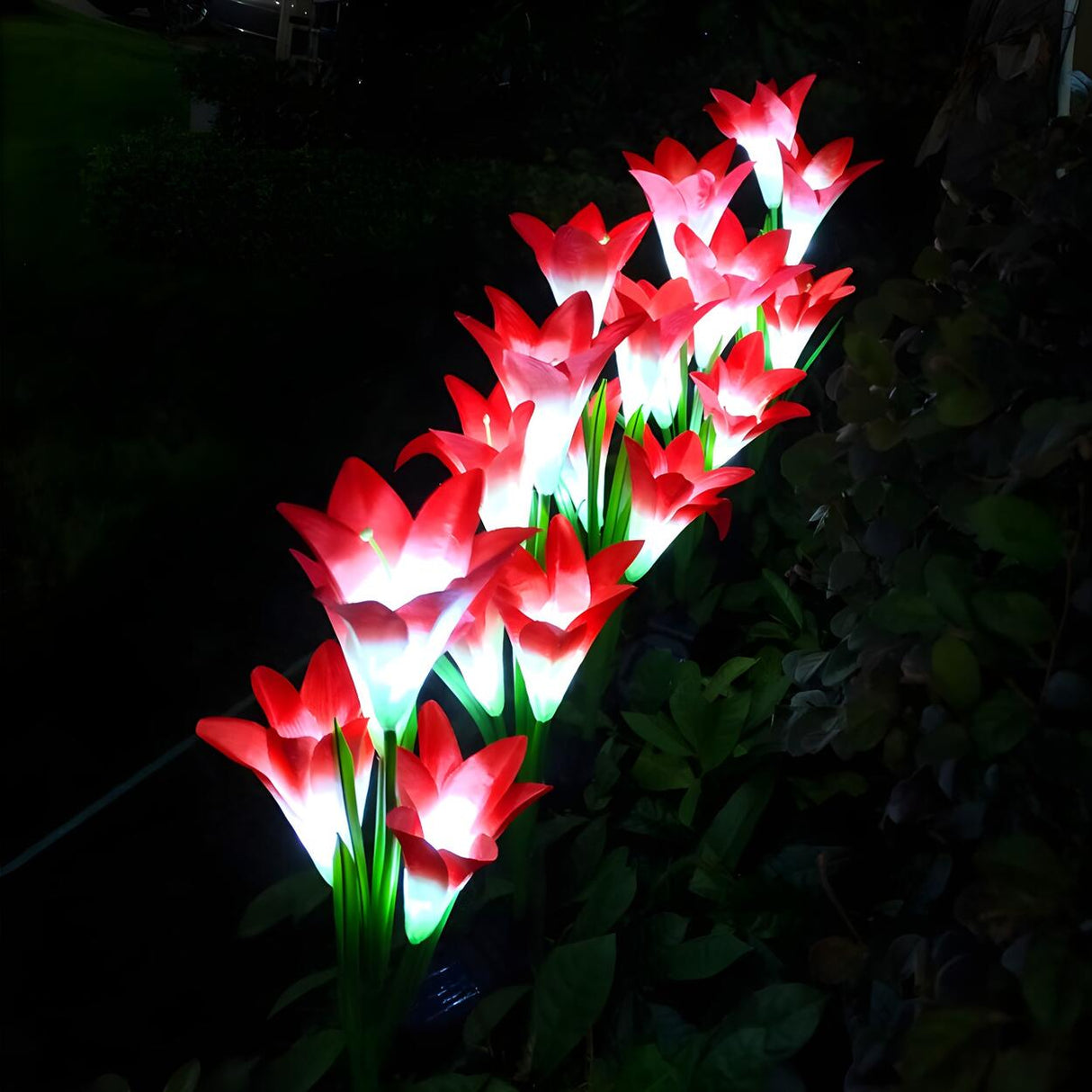 Decorative Plastic Lily Bouquet LED Landscape Lighting Image - 11