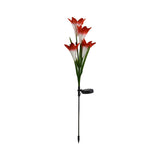 Decorative Plastic Lily Bouquet LED Landscape Lighting Image - 12