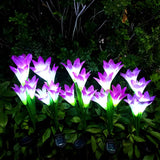 Decorative Plastic Lily Bouquet LED Landscape Lighting Image - 13