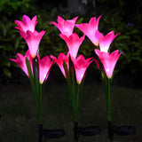 Decorative Plastic Lily Bouquet LED Landscape Lighting Image - 2