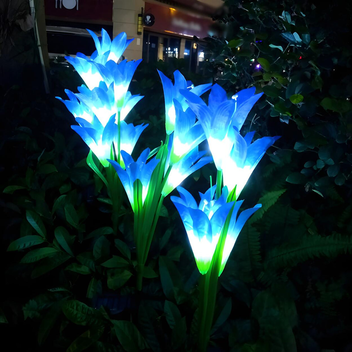 Decorative Plastic Lily Bouquet LED Landscape Lighting Image - 8