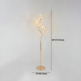 Decorative Postmodern Crystal Tree LED Gold Floor Lamp #size