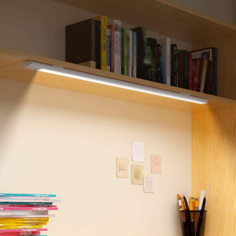 Desk Slim Strip White LED Flush Mount Ceiling Light Image - 2