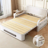 Detachable Mattress White Storage Futon Sofa with Cushions Image - 18