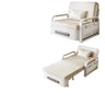 Detachable Mattress White Storage Futon Sofa with Cushions Image - 3