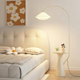 Diamond-Shaped Simple Arched Floor Lamp with Storage Image - 1