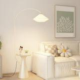 Diamond-Shaped Simple Arched Floor Lamp with Storage Image - 4