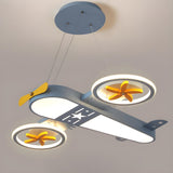 Dimmable Kids Room Airplane Ceiling Fan with LED Light Image - 3