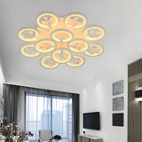 Dimmable Round Branch Flush Mount Ceiling Light 5-Light Image - 10