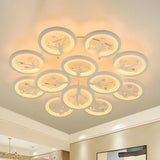 Dimmable Round Branch Flush Mount Ceiling Light 5-Light Image - 8