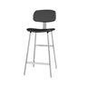 Dining Chrome Base Saddle Leather Footrest Bar Stool Image - 11