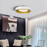 Dining Room Black Double Circle Flush Mount Light Image - 17