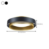 Dining Room Black Double Circle Flush Mount Light Image - 20