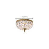 Dining Room Gold Crystal Flush Mount Ceiling Light #size