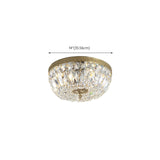 Dining Room Gold Crystal Flush Mount Ceiling Light Image - 13