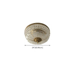 Dining Room Gold Crystal Flush Mount Ceiling Light Image - 15