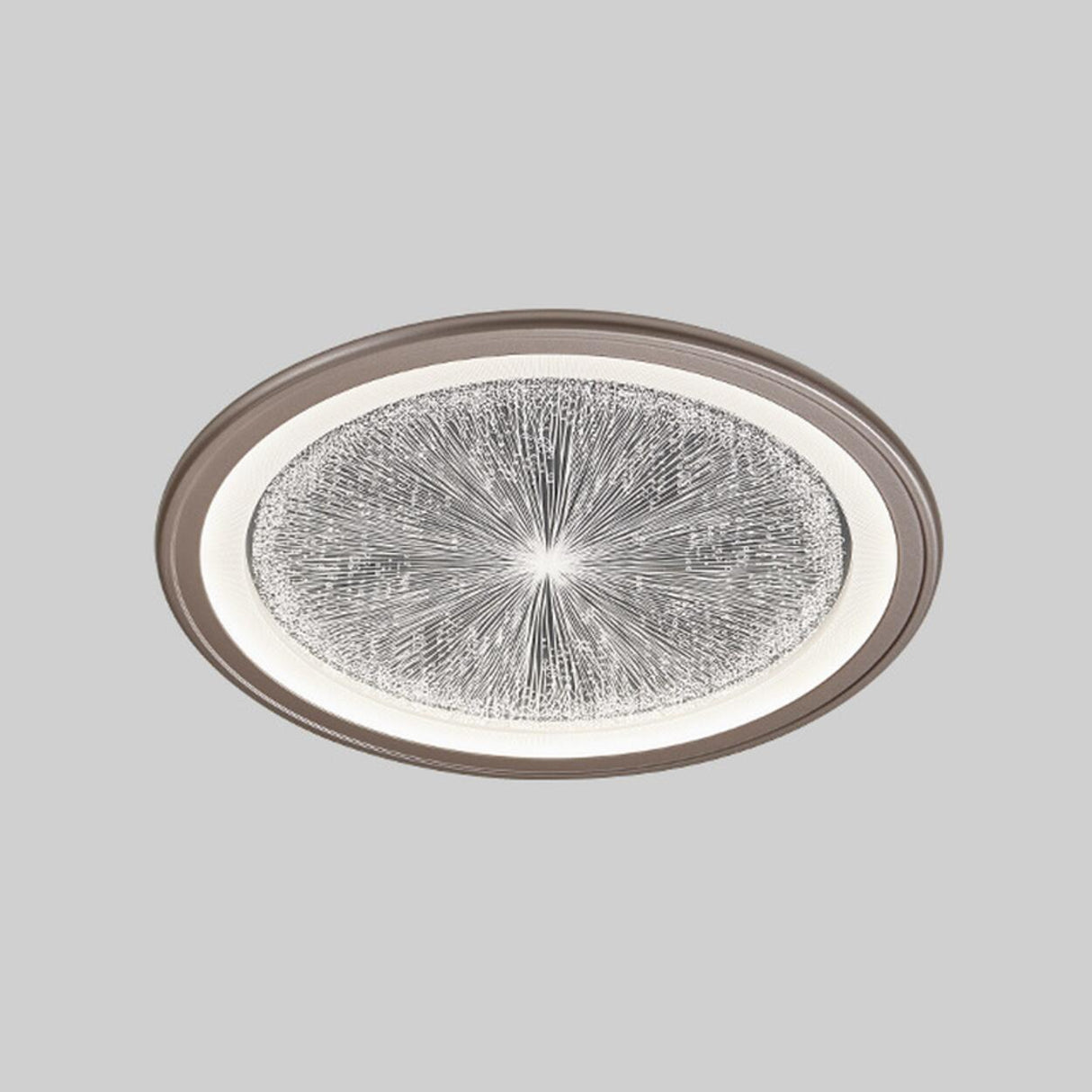 Dining Room Metal LED Circle Flush Mount Ceiling Light Image - 6