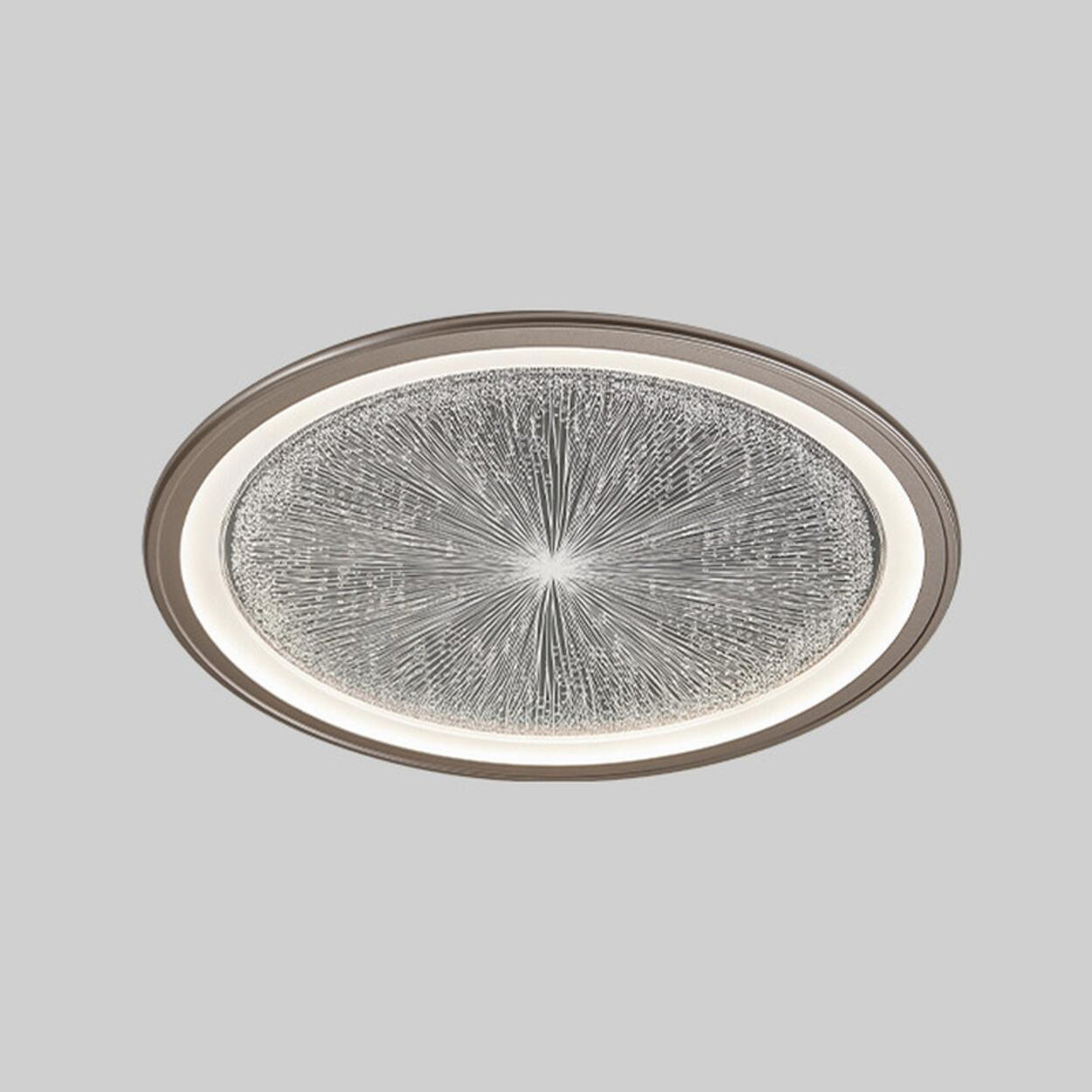 Dining Room Metal LED Circle Flush Mount Ceiling Light Image - 7