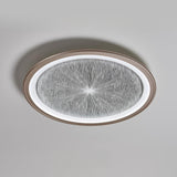 Dining Room Metal LED Circle Flush Mount Ceiling Light Image - 8