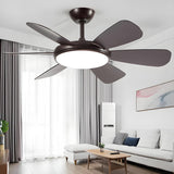 Dining Room Modern Simple Down Rod Ceiling Fan Light Image - 1