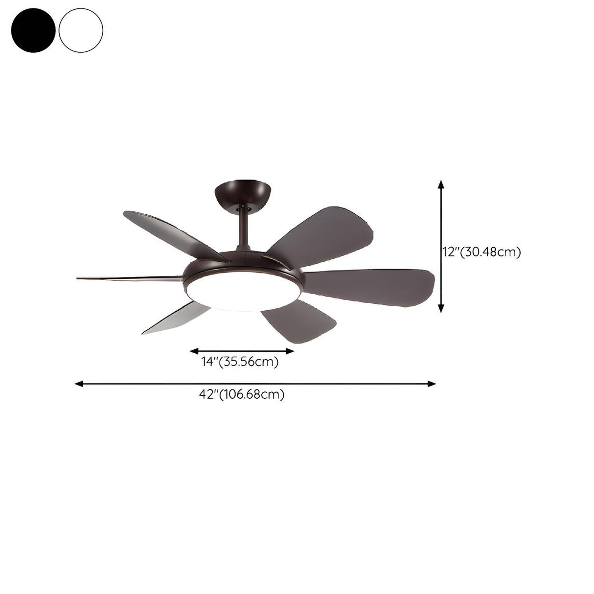 Dining Room Modern Simple Down Rod Ceiling Fan Light Image - 11