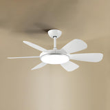 Dining Room Modern Simple Down Rod Ceiling Fan Light Image - 9